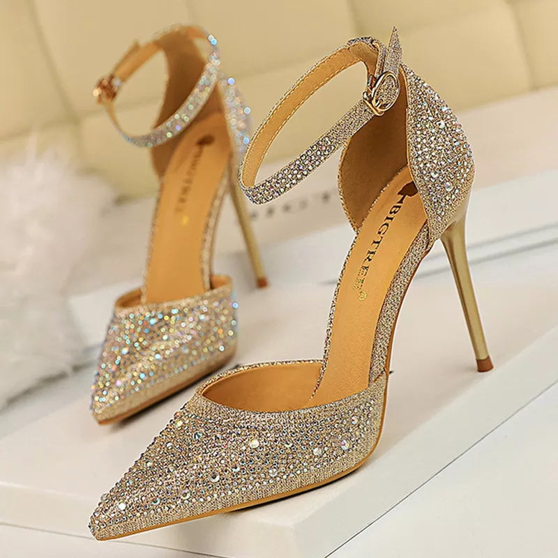 Glamorous Rhinestone High Heels