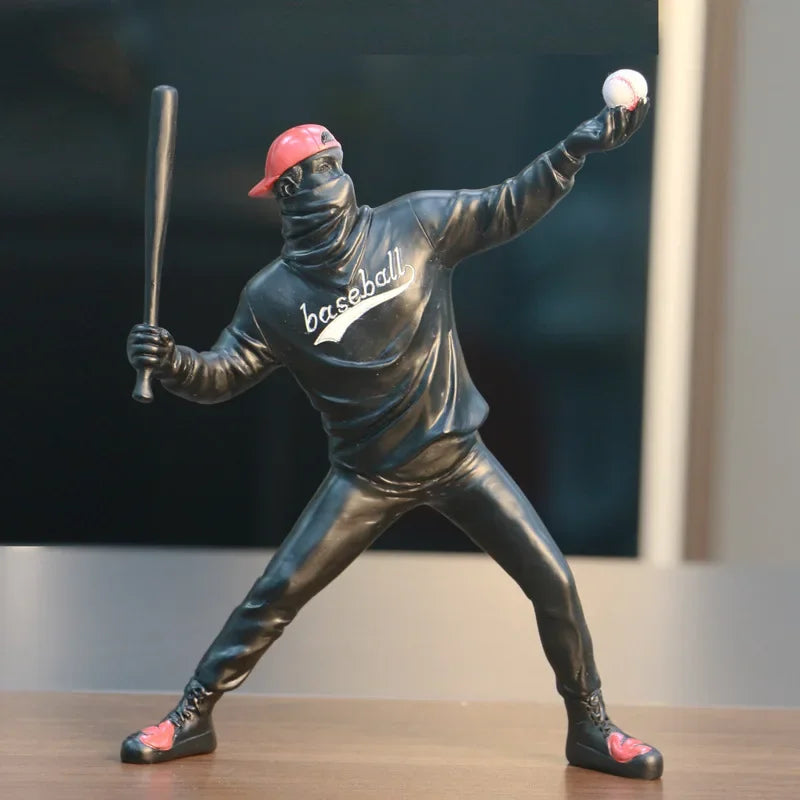 Baseball Abstract Art Statue