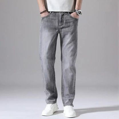 Gray Lightweight Casual Jeans