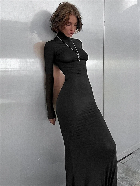 Long Sleeve Bodycon Wrap Dress